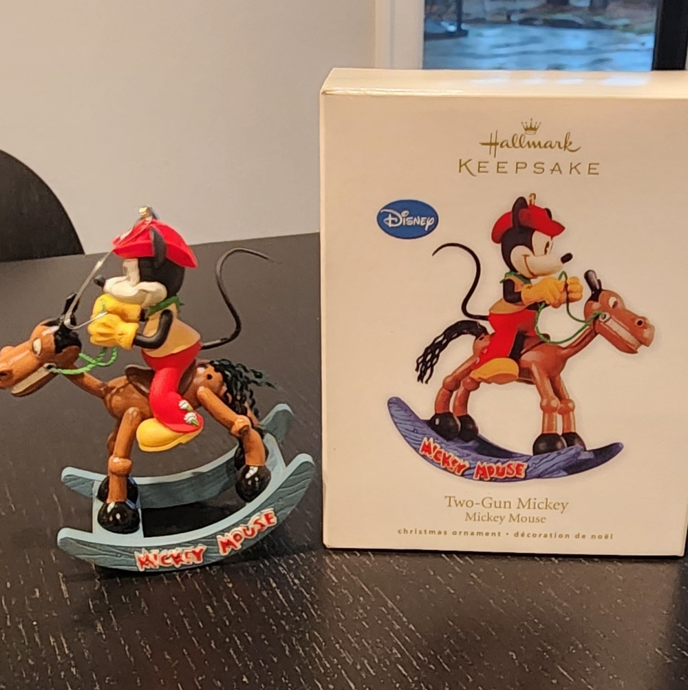 Disney Hallmark KEEPSAKE ornament Mickey Mouse Rocking Horse Ornament